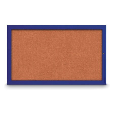 Slim Enclosed Corkboard, 24x36, Bronze Alum Frame/Black